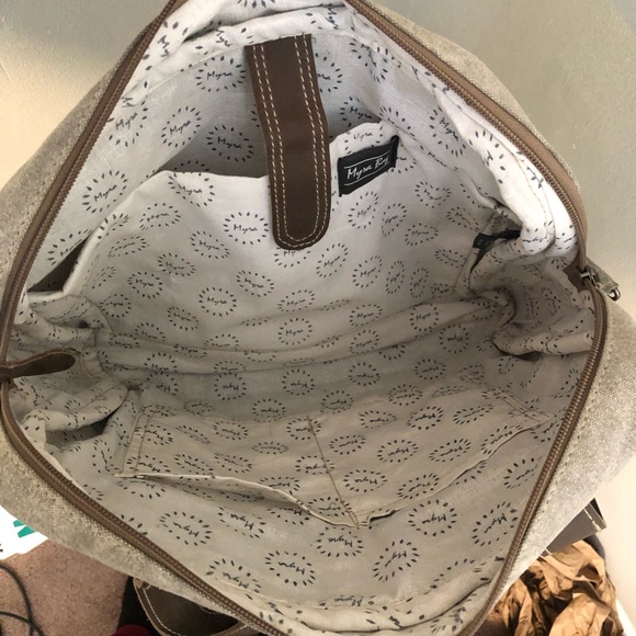 Vintage style work bag laptop tablet canvas E022 - Picture 4 of 7